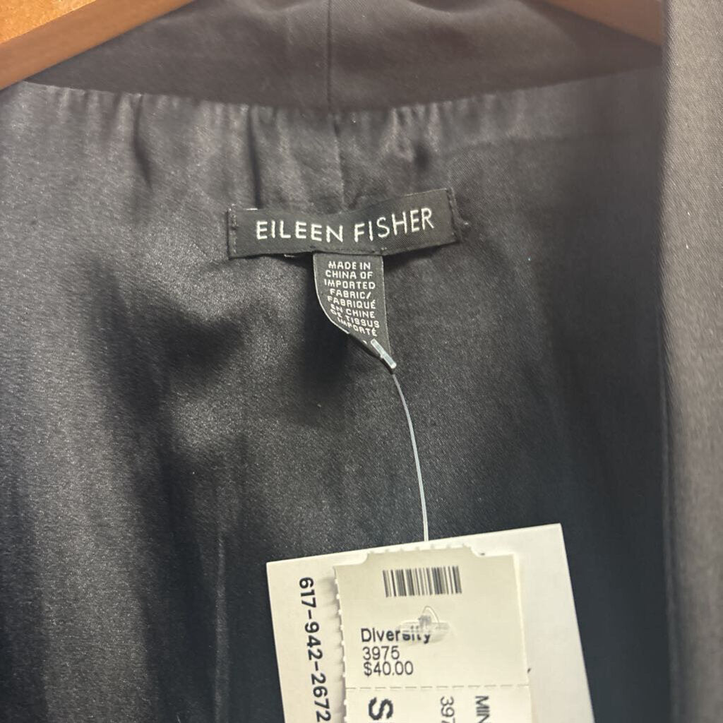 Eileen Fisher Blazer One Button Black Ladies Size 14