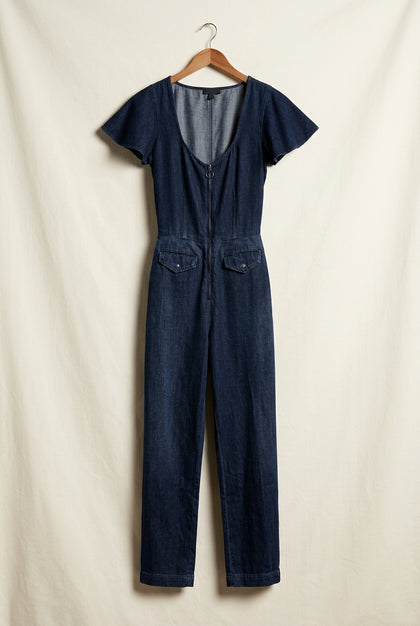 Paige Blue Denim Jumpsuit Ladies Size S