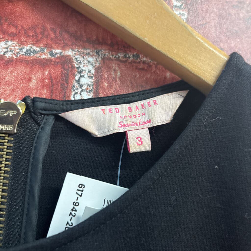 Ted Baker Black Mini Dress Ladies Size 3