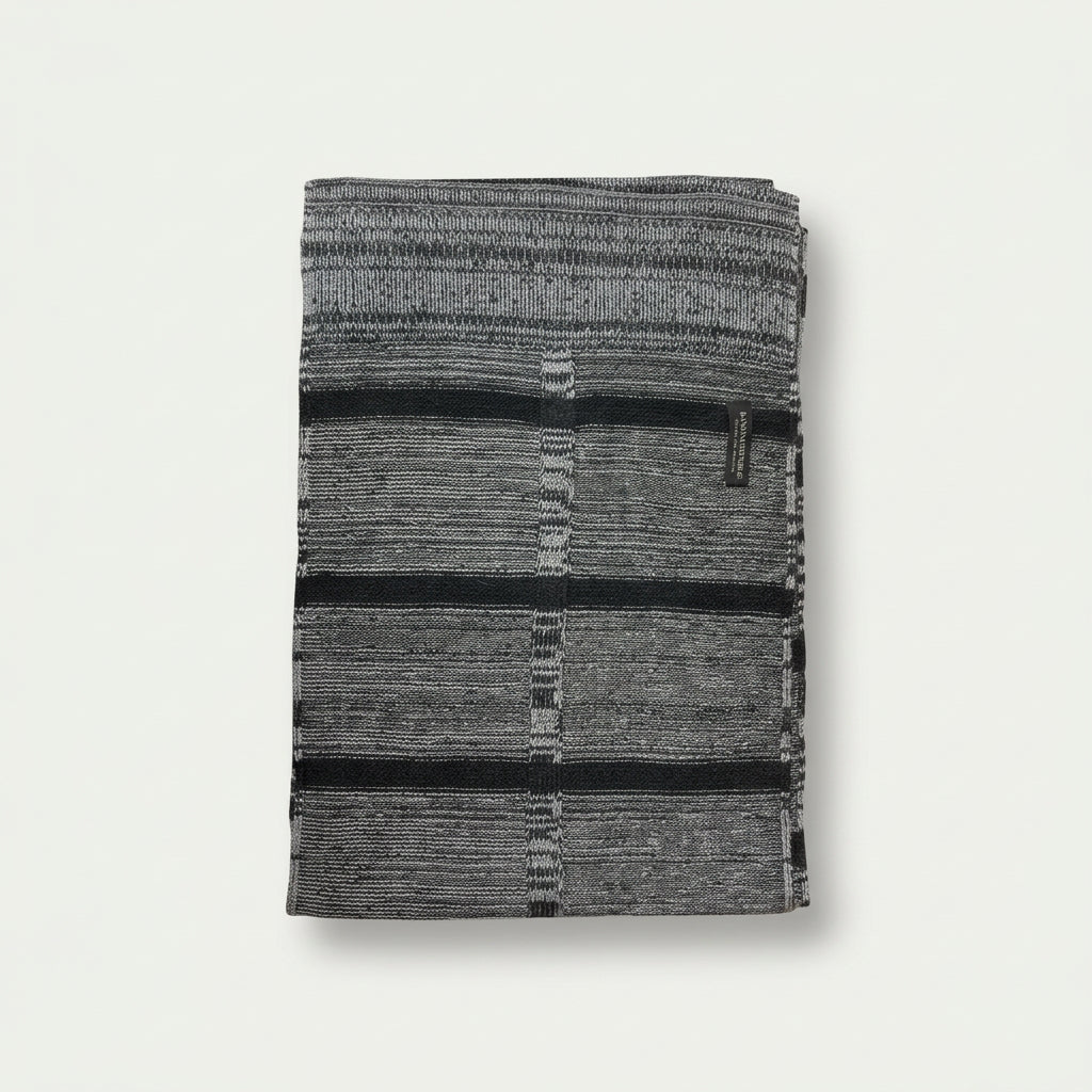 Banana Republic Merino Knit Scarf Stripes Grey/Black