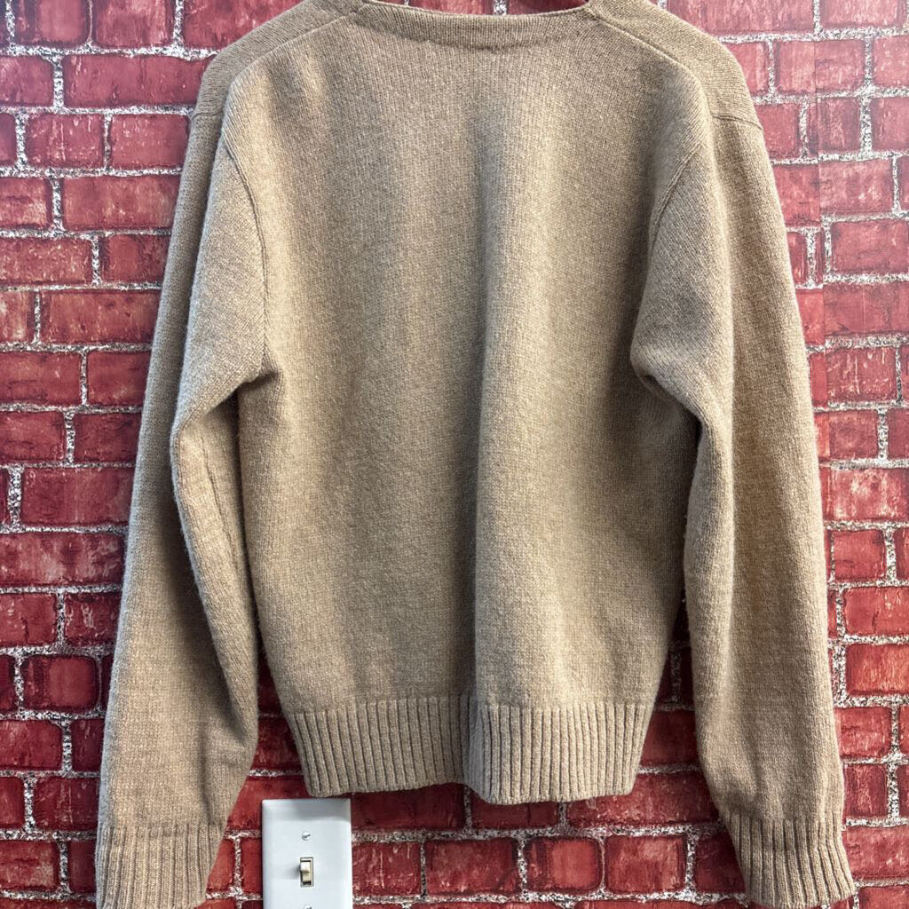 Robert Bruce Vintage Cardigan Wool Tan Size L