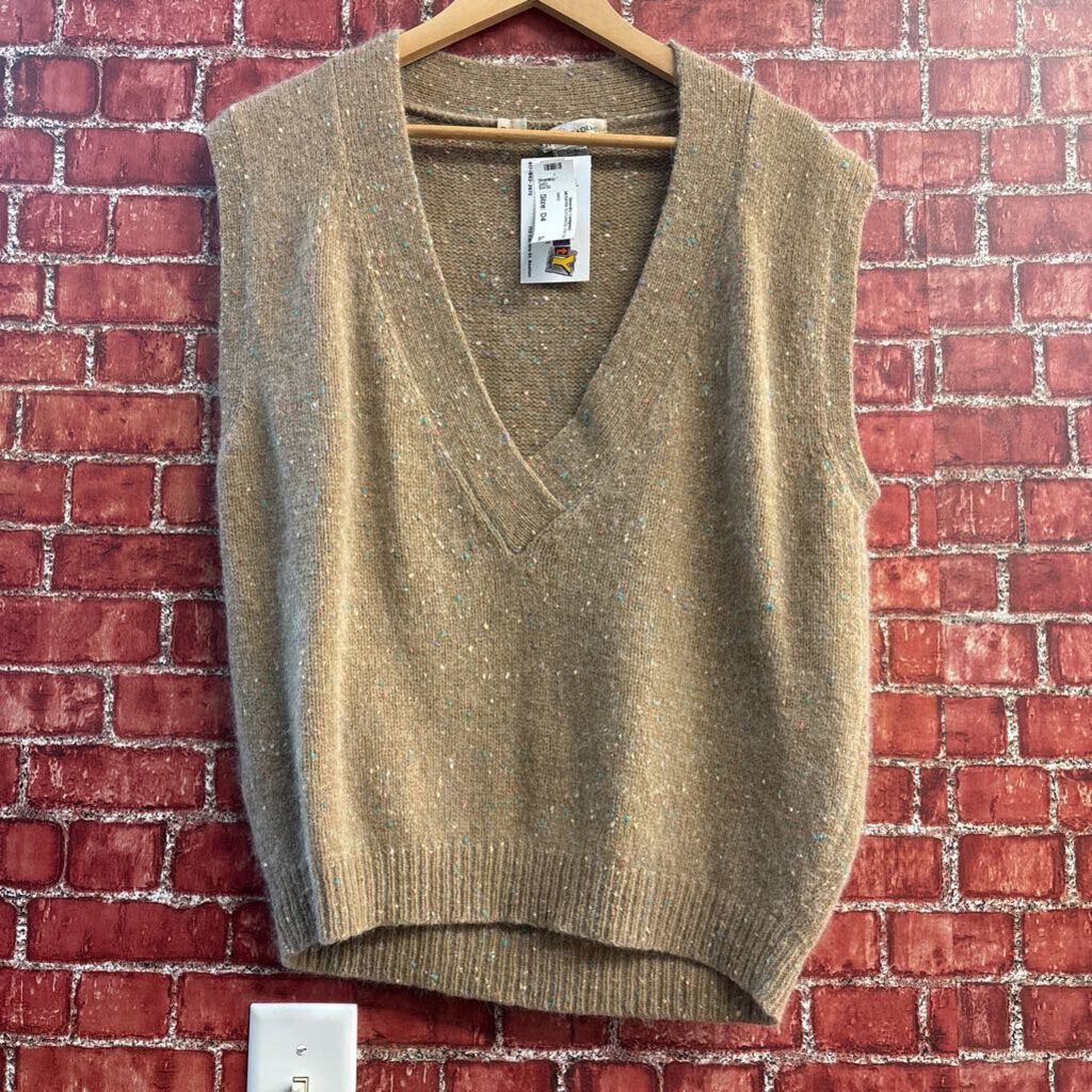 & Other Stories Cardigan Knit T Rex Buttons Tan/Gold Size S