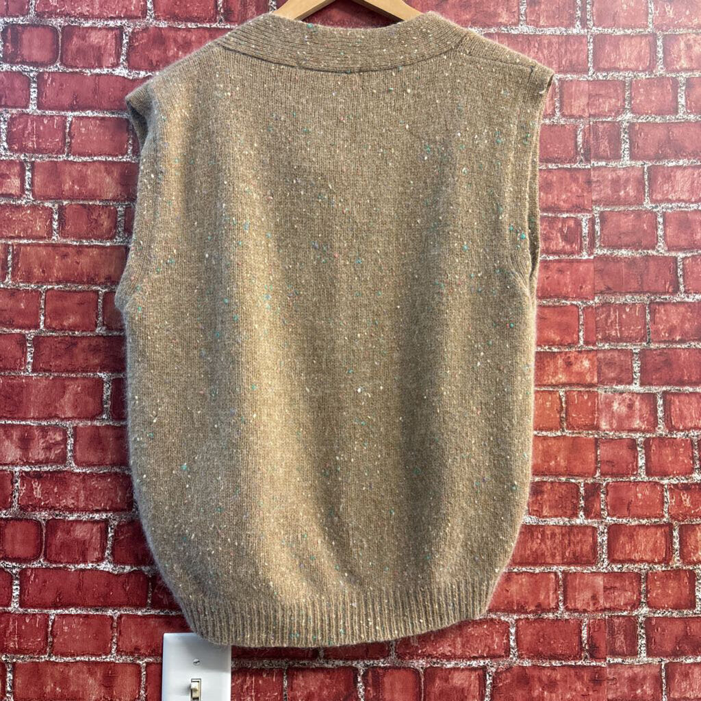 & Other Stories Cardigan Knit T Rex Buttons Tan/Gold Size S