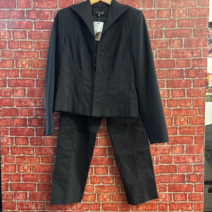 Juliana Collezione Pant and Blazer Set Black Size 4