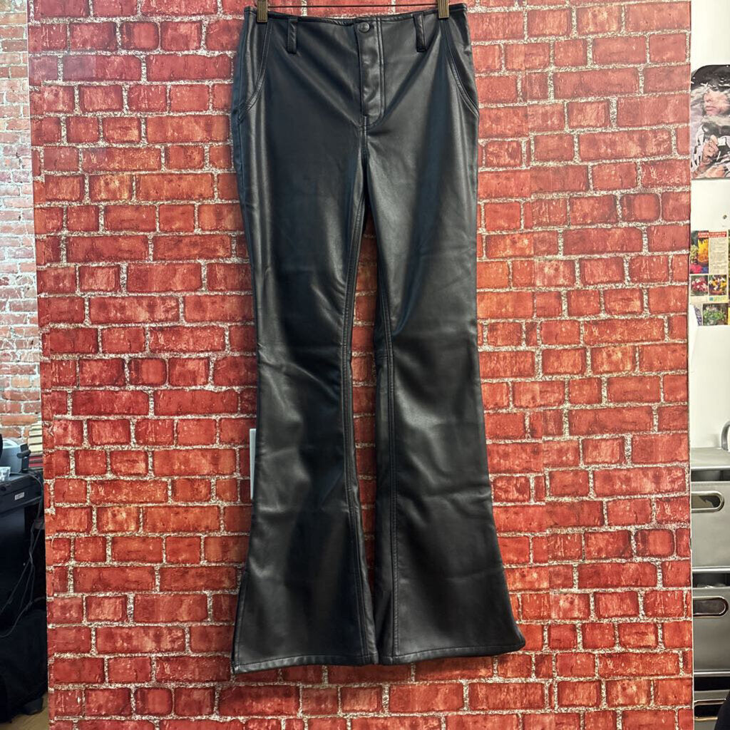We The Free Flare Black Pleather Pants Size 29