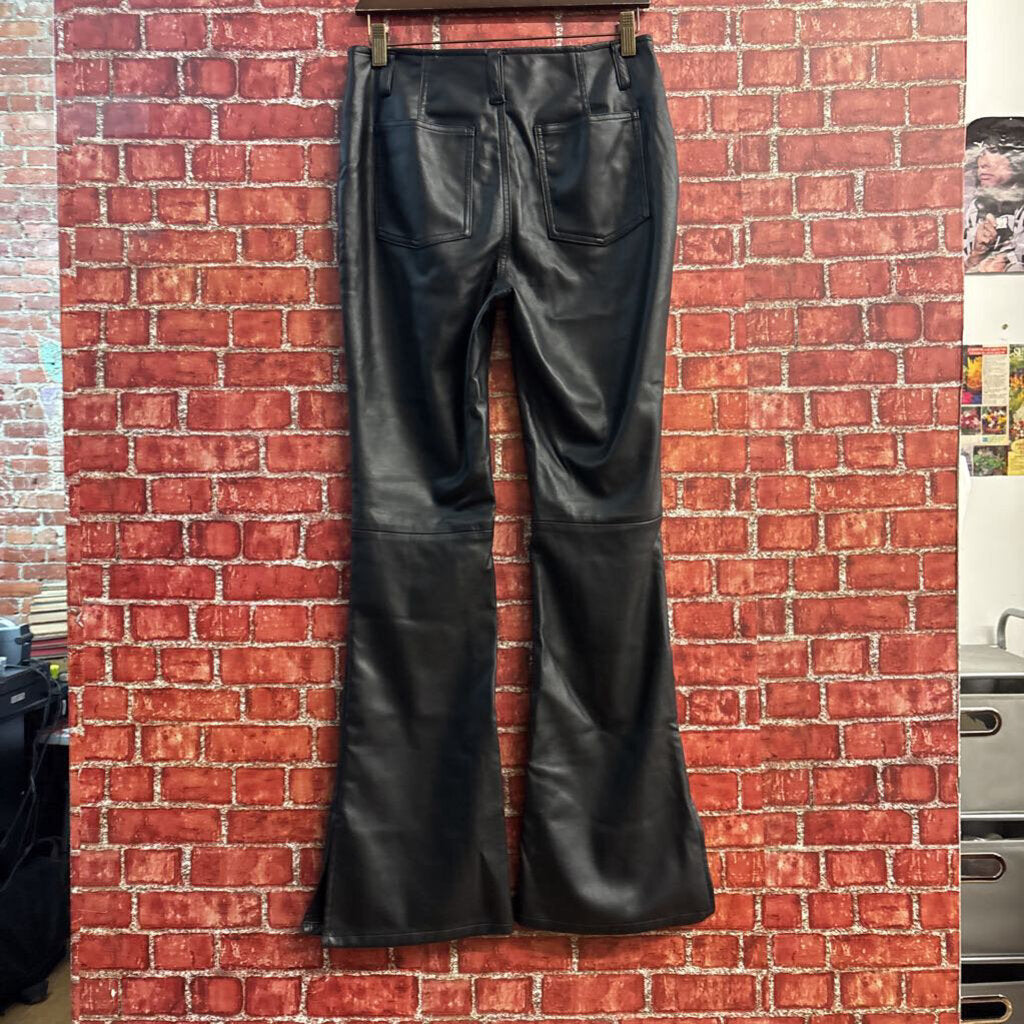 We The Free Flare Black Pleather Pants Size 29