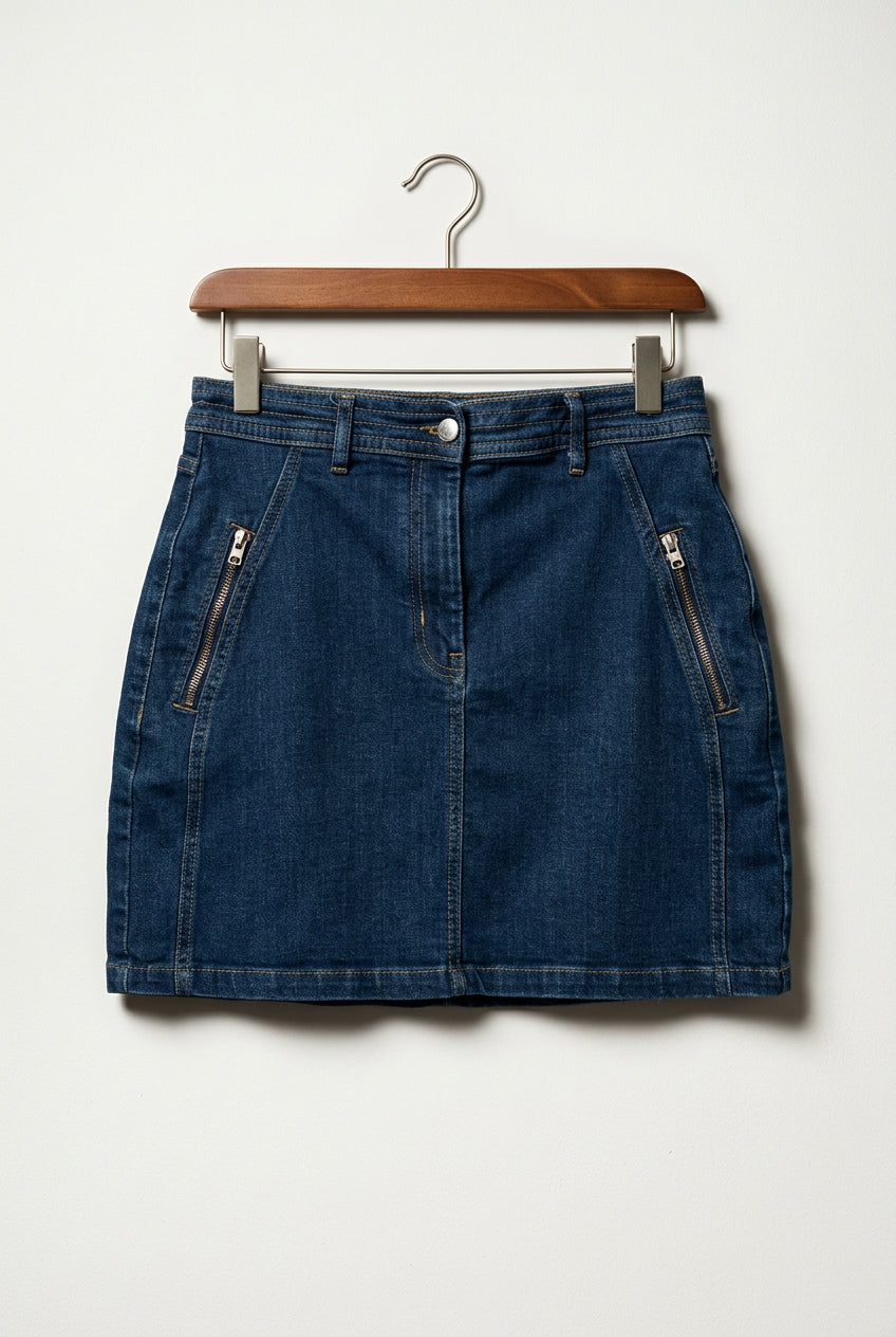 Pilcro Blue Denim Mini Skirt Ladies Size 6