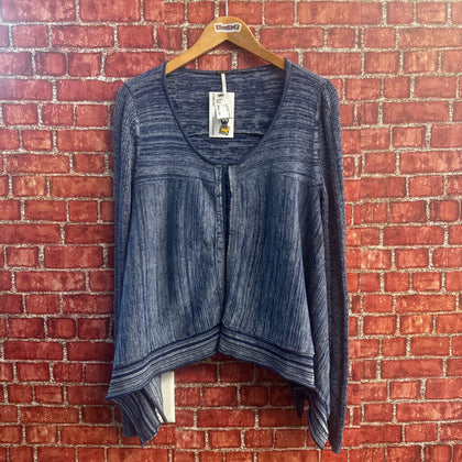 Free People Blue Clip Cardigan Sweater Ladies Size L