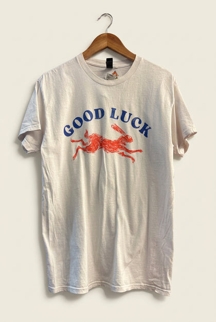 Good Luck Year Of The Rabbit Graphic Tee White Men’s Size M