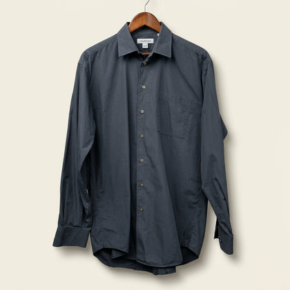 Nautica Grey Button Up Dress Shirt Men’s Size L