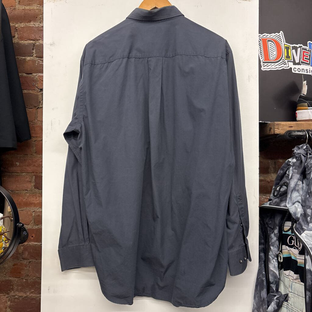 Nautica Grey Button Up Dress Shirt Men’s Size L
