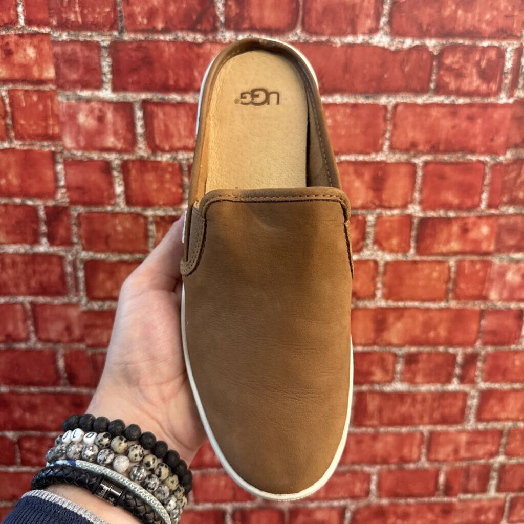 Ugg Brown Leather Slides Size 6L
