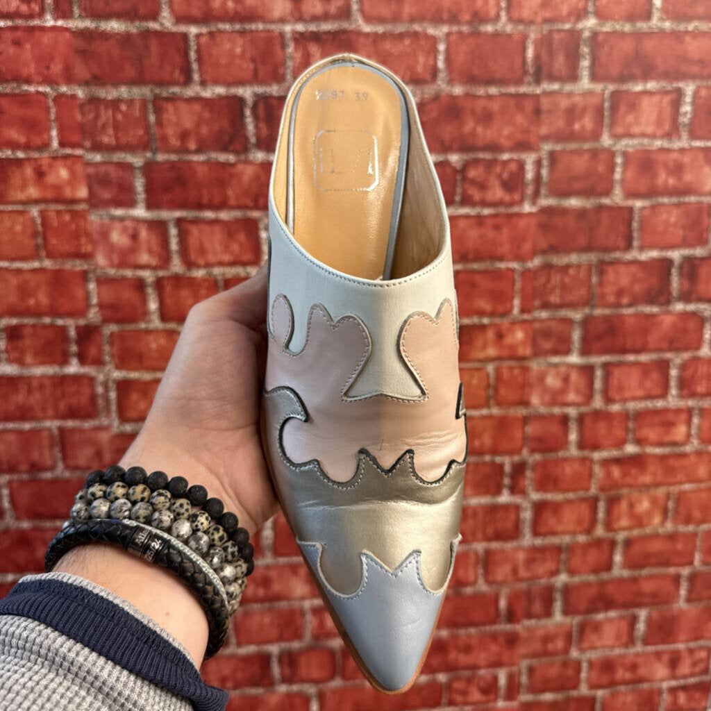 ILVi Multi Color Pointed Toe Western Mules Size 39