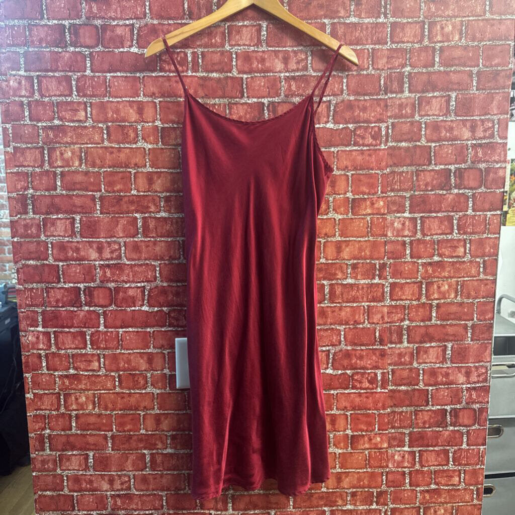 THXSilk Red Silk Mini Slip Dress Size S