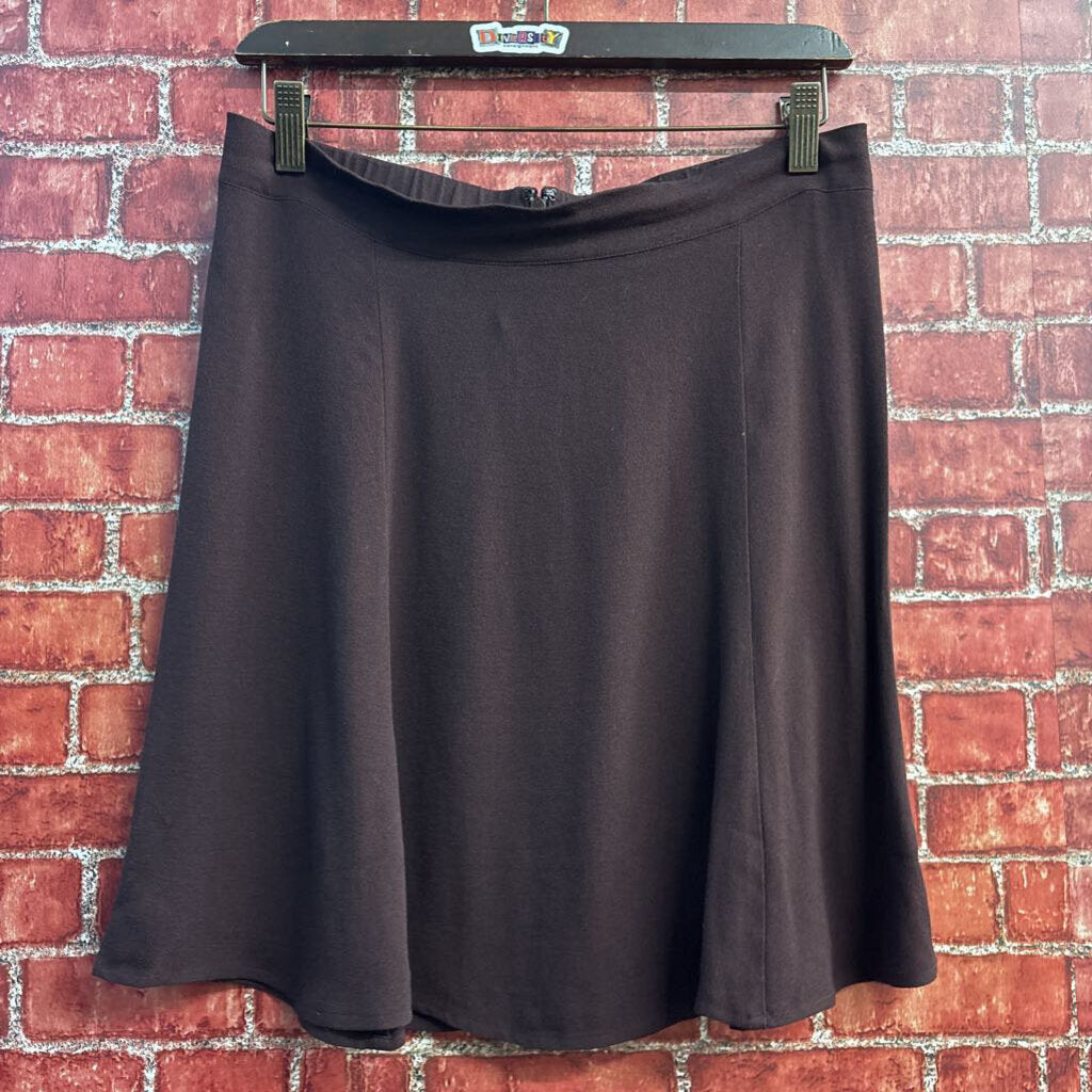 Quince Light Mini A-Line Skirt Brown Size M