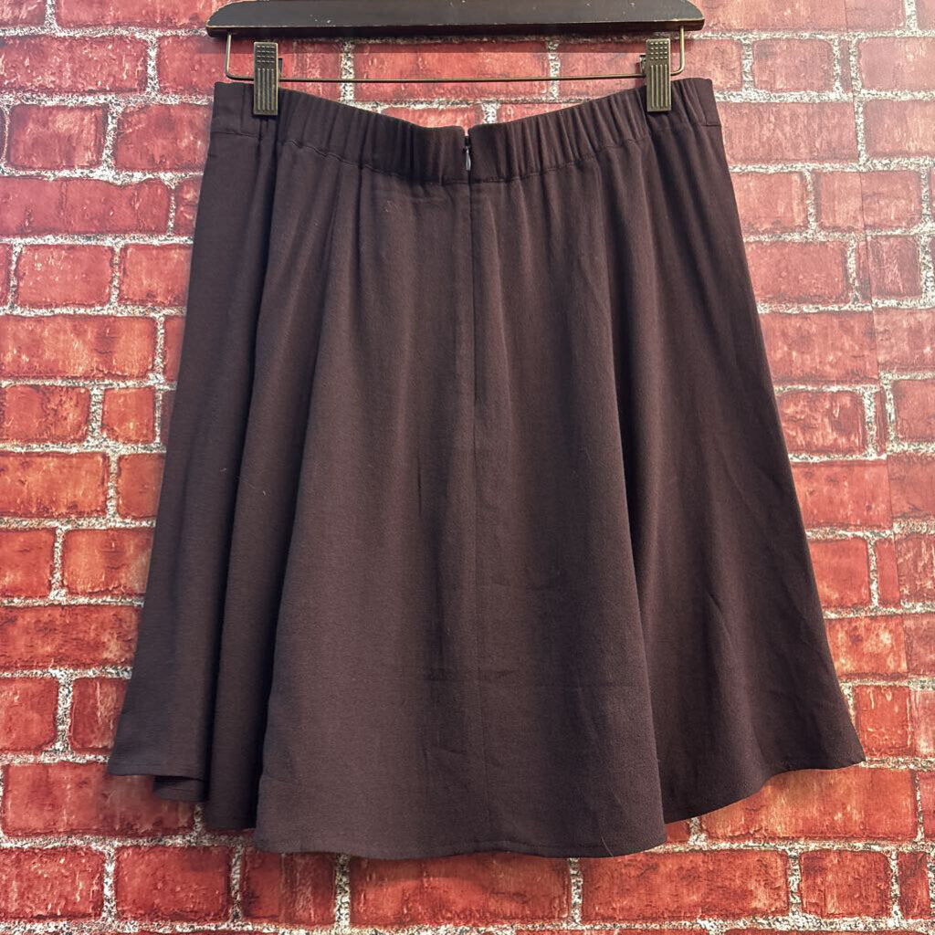 Quince Light Mini A-Line Skirt Brown Size M