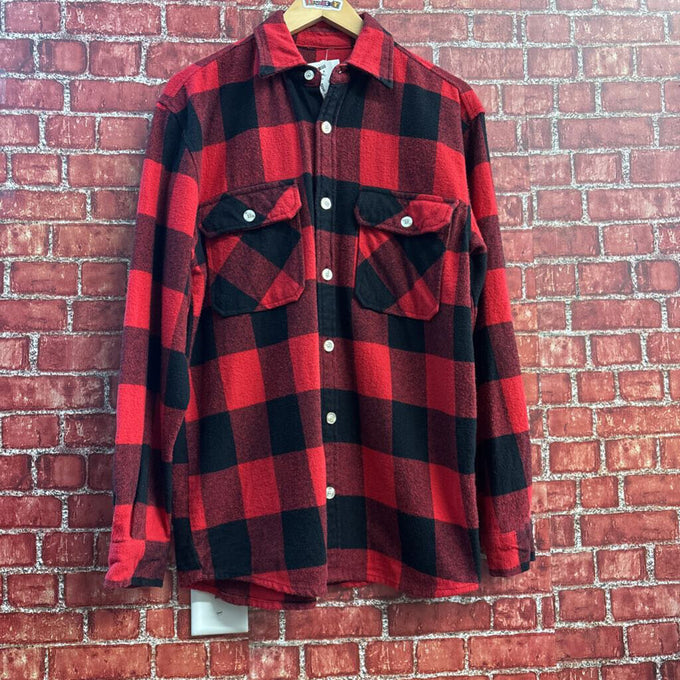 Anti Social Social Club Plaid Flannel Shirt Black/Red Size S