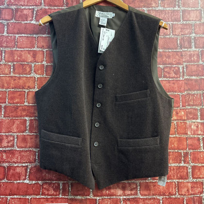 Prive Moda Wool-Blend Suit Vest Brown Size M