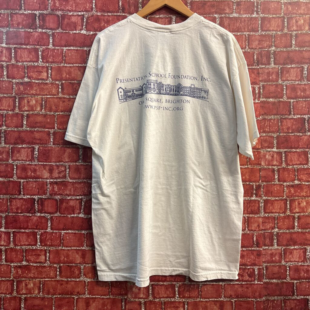 Gildan Ultra Cotton Graphic T-Shirt "The Struggle Continues!" White/Navy Men’s Size XL