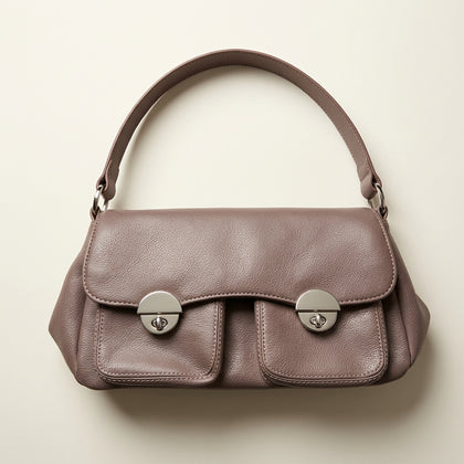 Vintage Nine West Faux Leather Shoulder Bag Purple