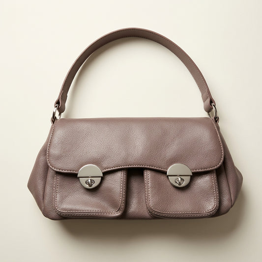 Vintage Nine West Faux Leather Shoulder Bag Purple