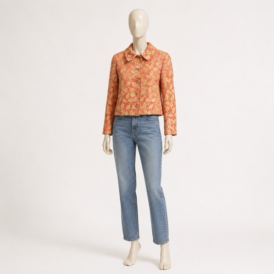 Adele Simpson Vintage Floral Jacket Ladies Size M