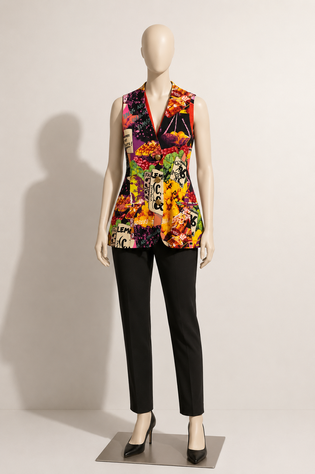 Iceberg Silk Fruit & Veggie Stand Vest Ladies Size XS/S