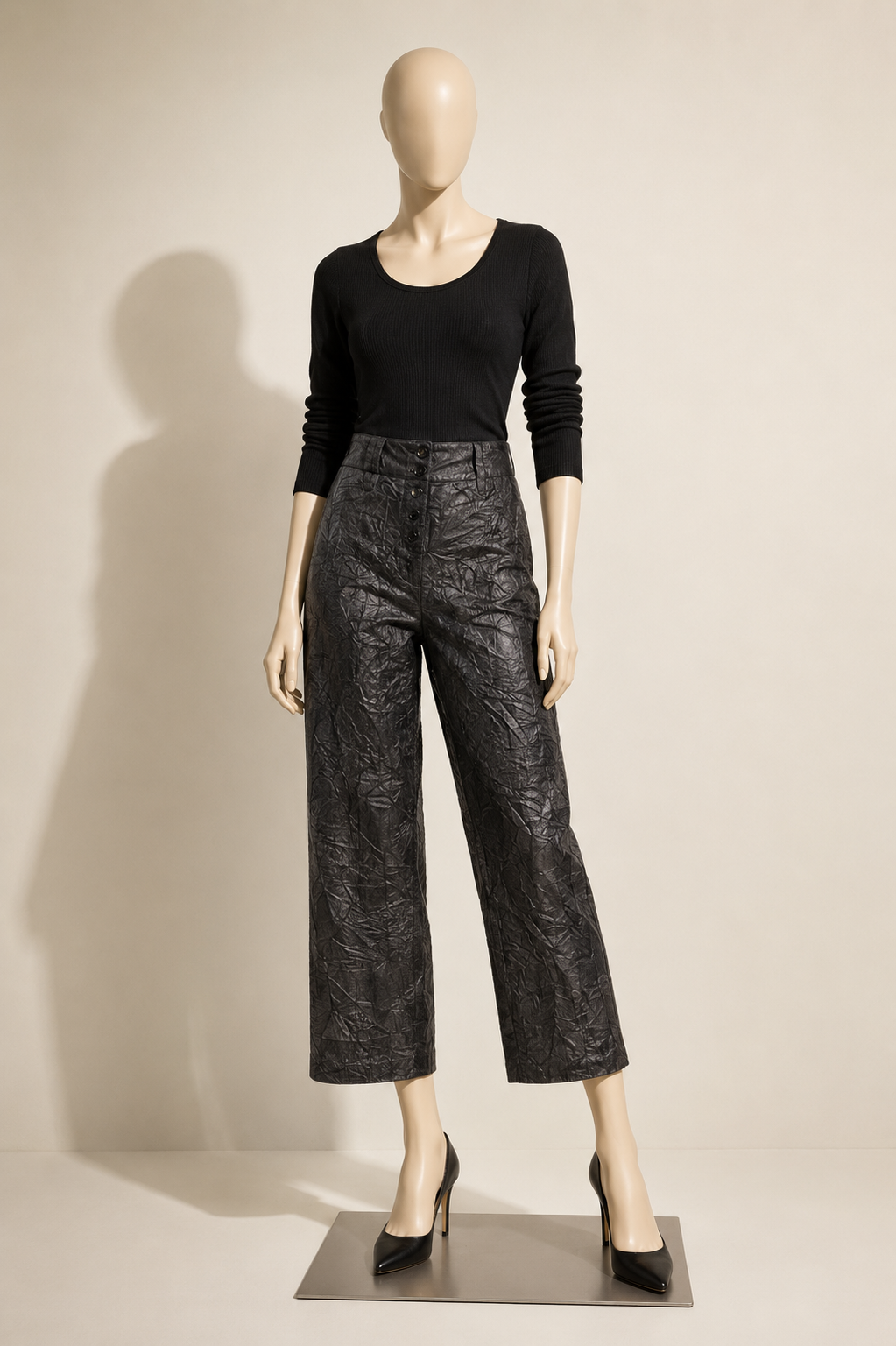 Rina Zin Brown Scrunchy Capri Pants Ladies Size XS