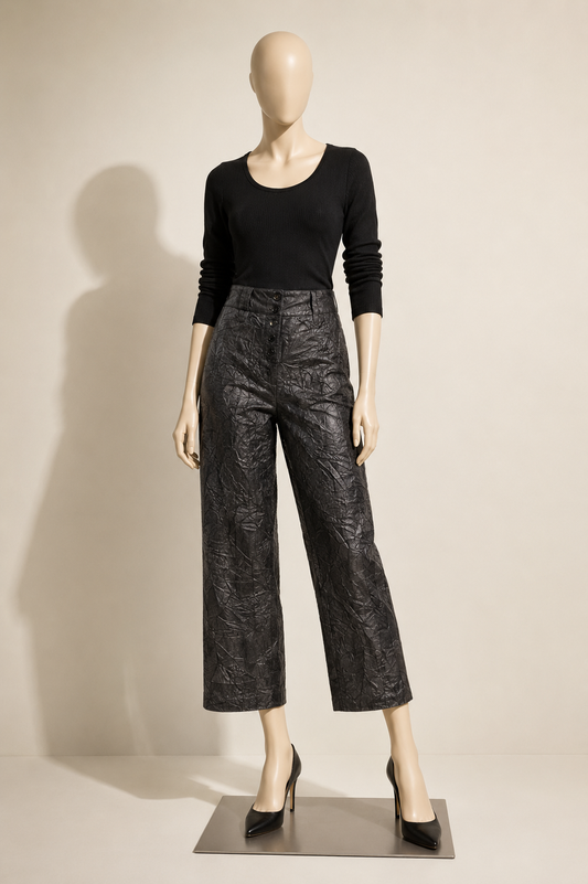 Rina Zin Brown Scrunchy Capri Pants Ladies Size XS
