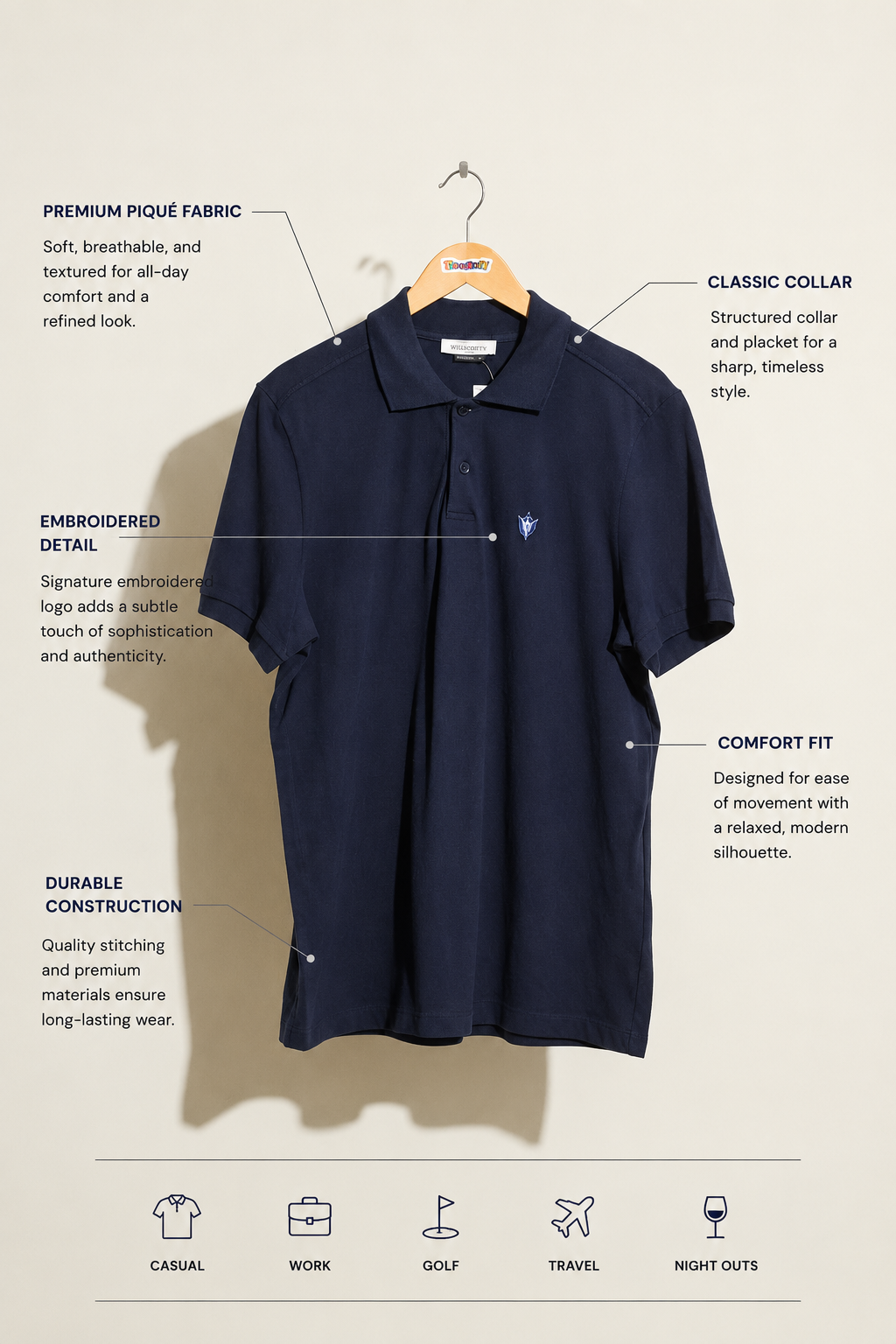 Versace Collection Polo Navy Men’s Size M