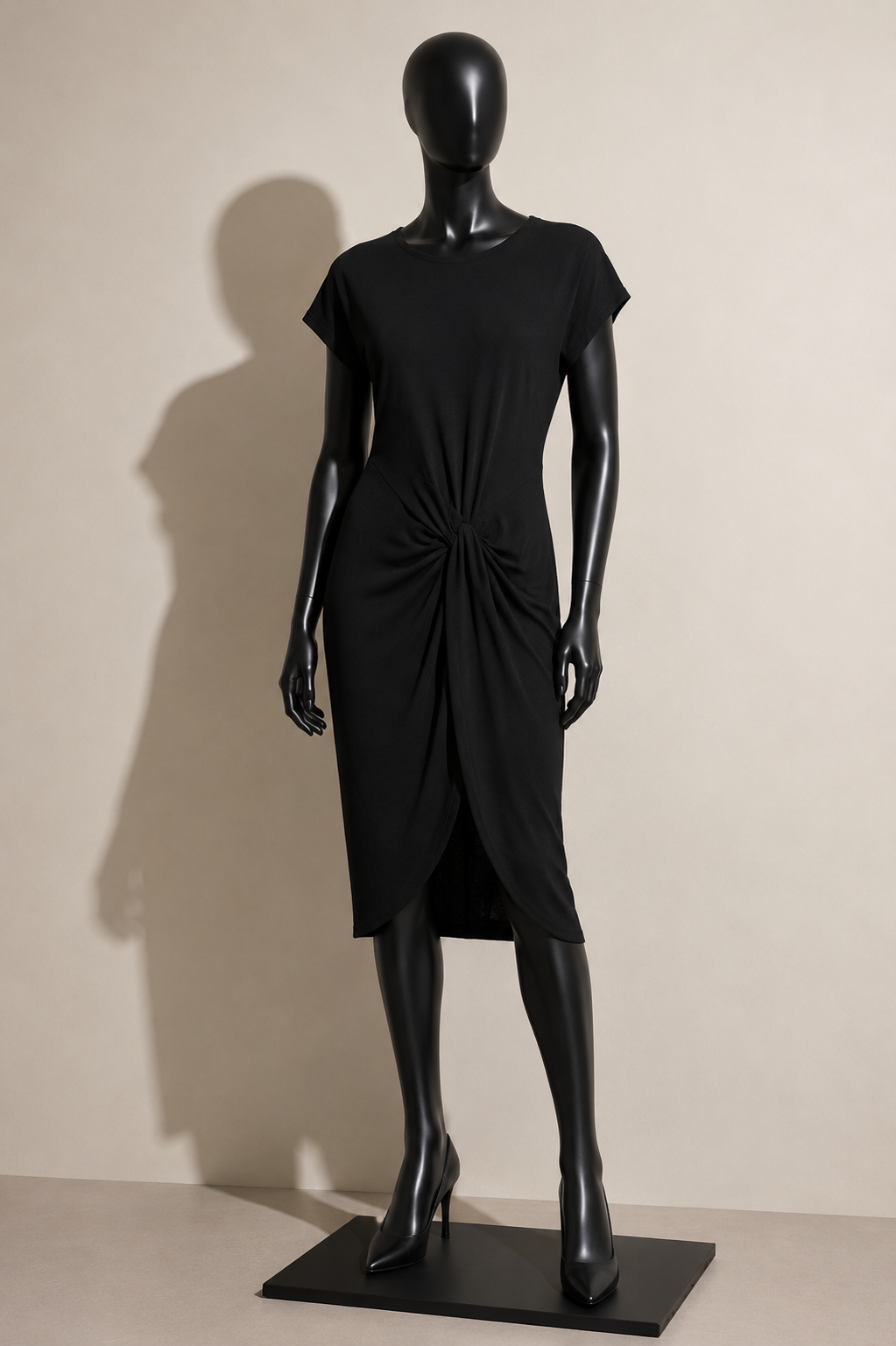 Diane Von Furstenberg Maxi Dress Short Sleeve Black Size 2