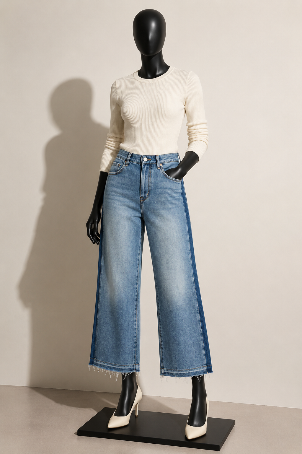 Pilcro Jeans Wide Leg Blue Ladies Size 31