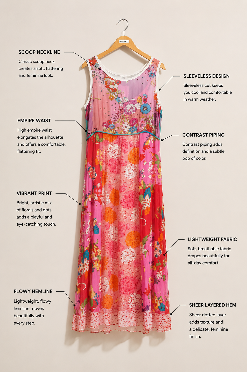Johnny Was Maxi Dress Silk Tank with Slip Floral Pink/Multi Size L