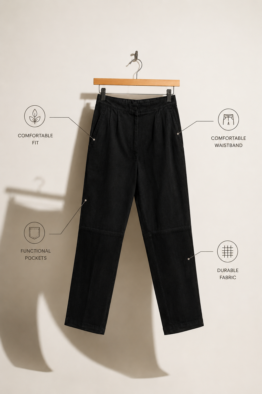 Julian K. Vintage Suede Pants Black Ladies Size S