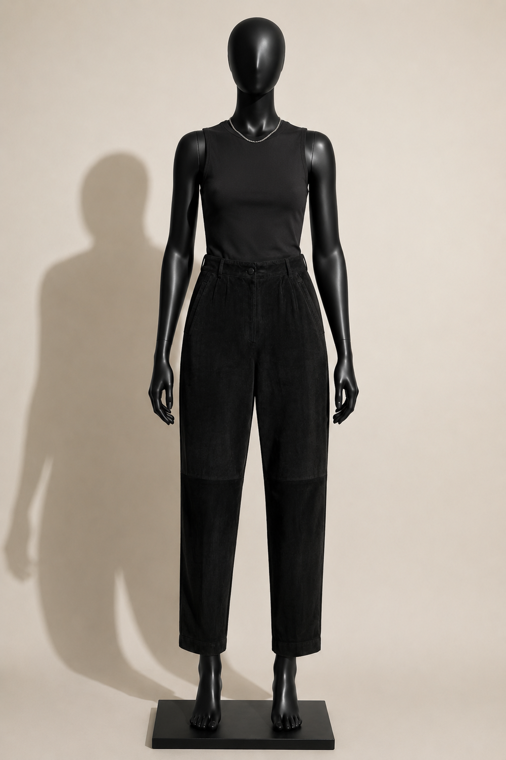 Julian K. Vintage Suede Pants Black Ladies Size S