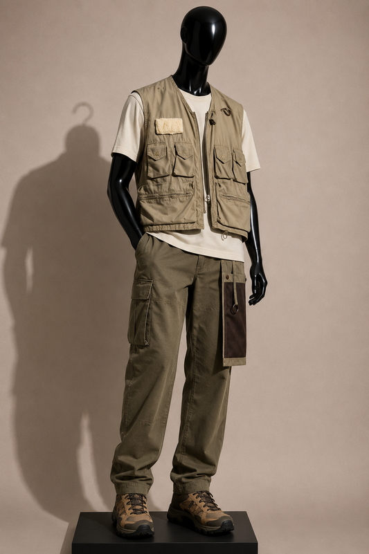 L. M. Dickson Vintage Fly Fishing Vest Brown Men’s Size S