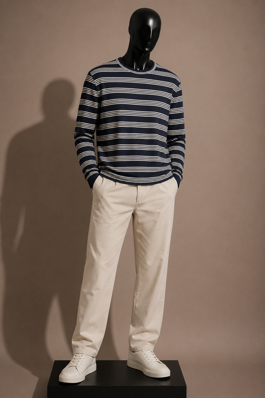 A.P.C. Long Sleeve Striped Blue/White Men’s Size M
