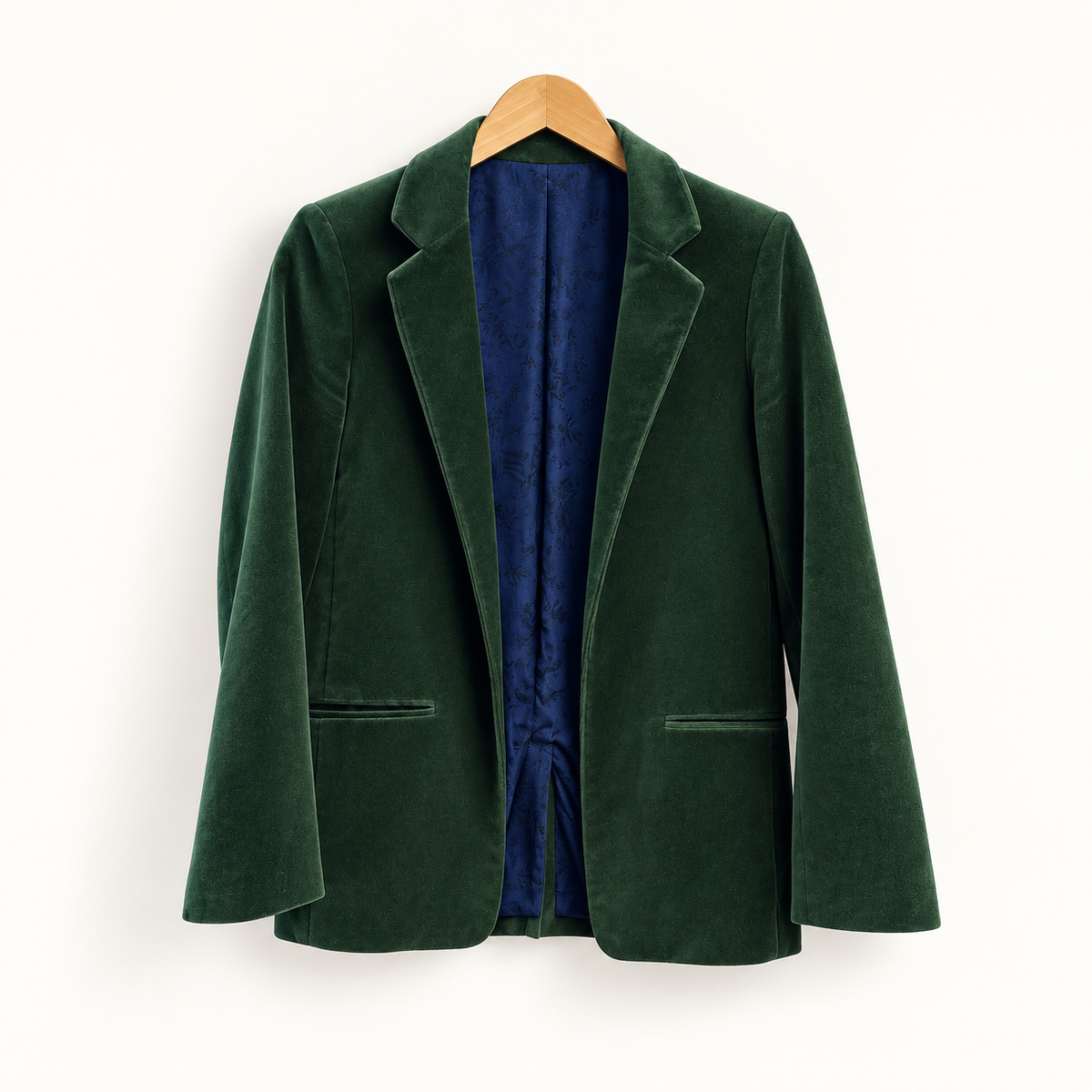 Zadig and Voltaire green blazer on off white background
